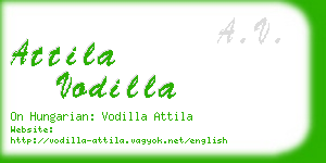 attila vodilla business card